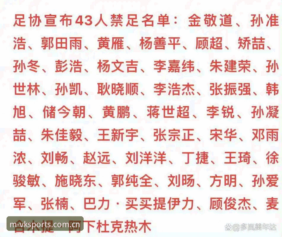 VK官方手机版官方下载 中国足协第三批禁足名单深度说明:从数据看行业治理新信号